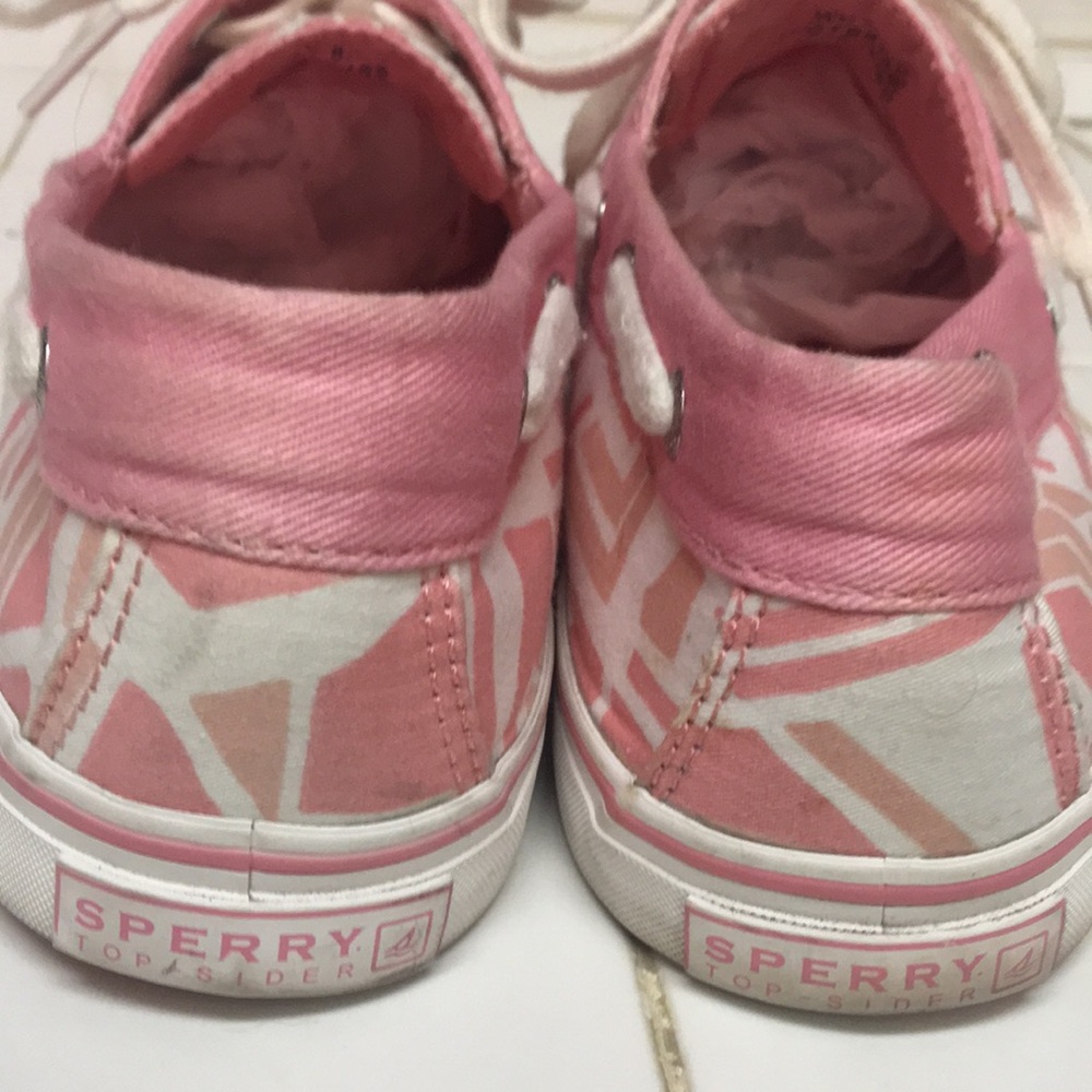Sperry Pink/Coral Patterned Boat Shoes - Picture 3 of 8